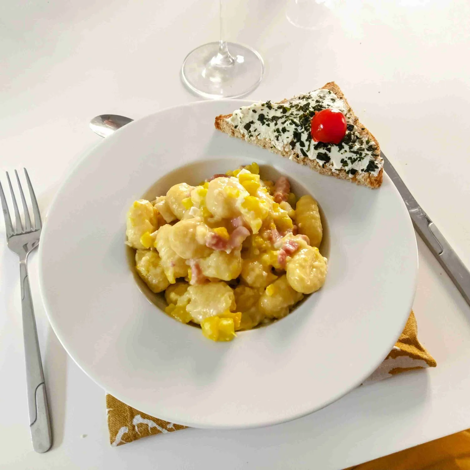 Gnocchis courgettes et chèvre