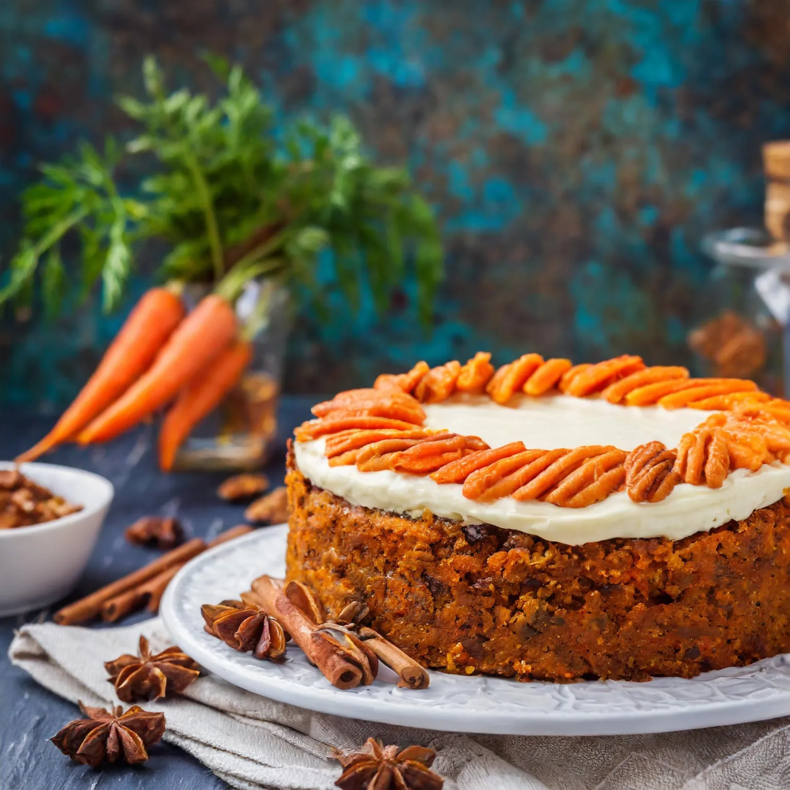 Gâteau aux carottes et noix de pécan