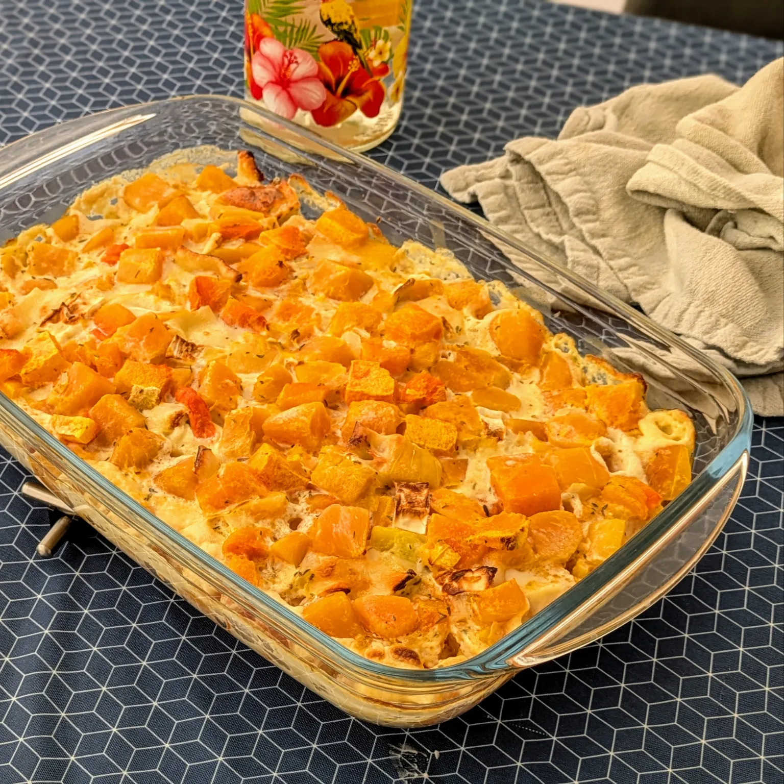 Gratin de courge butternut et chèvre