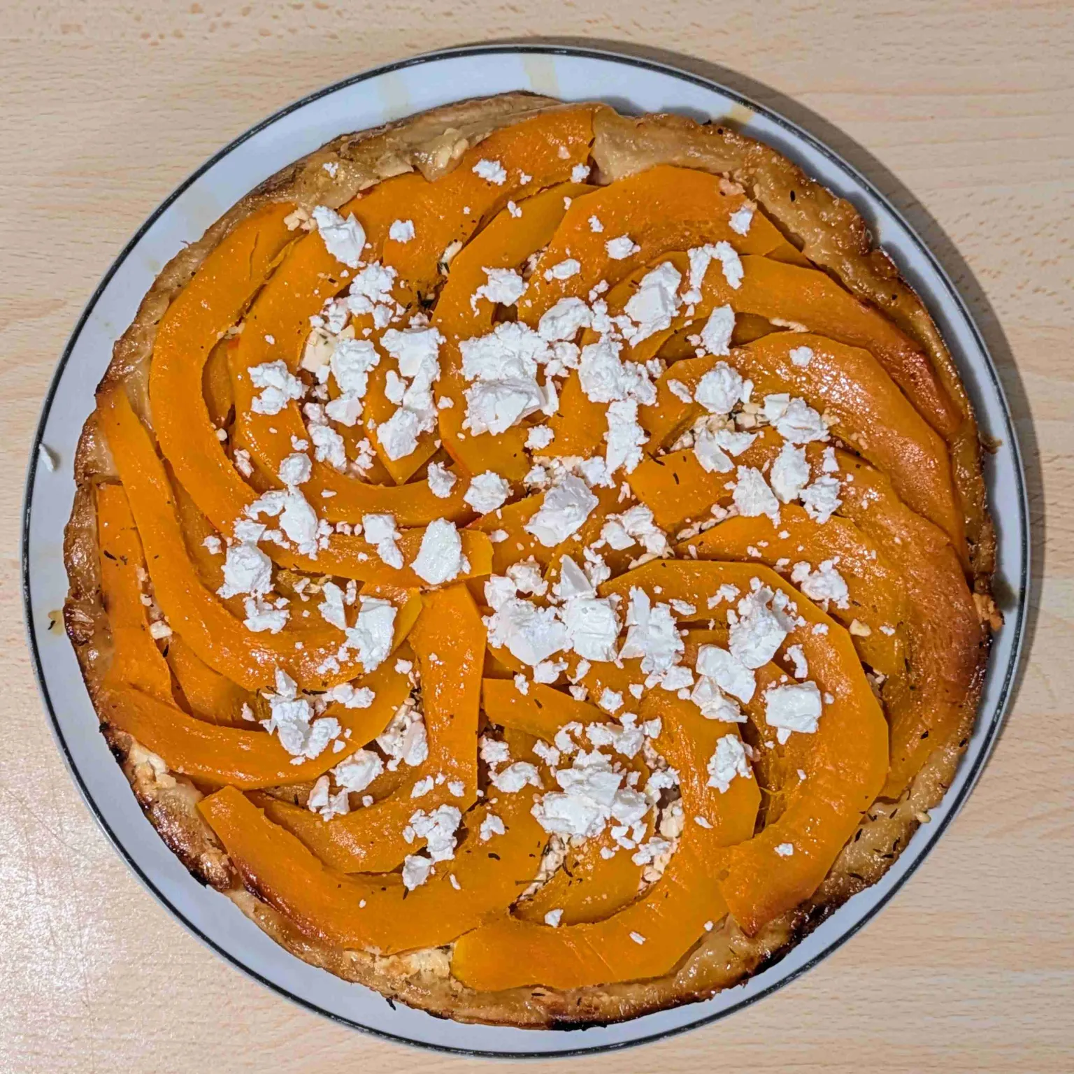 Tarte tatin au potimarron et à la fêta