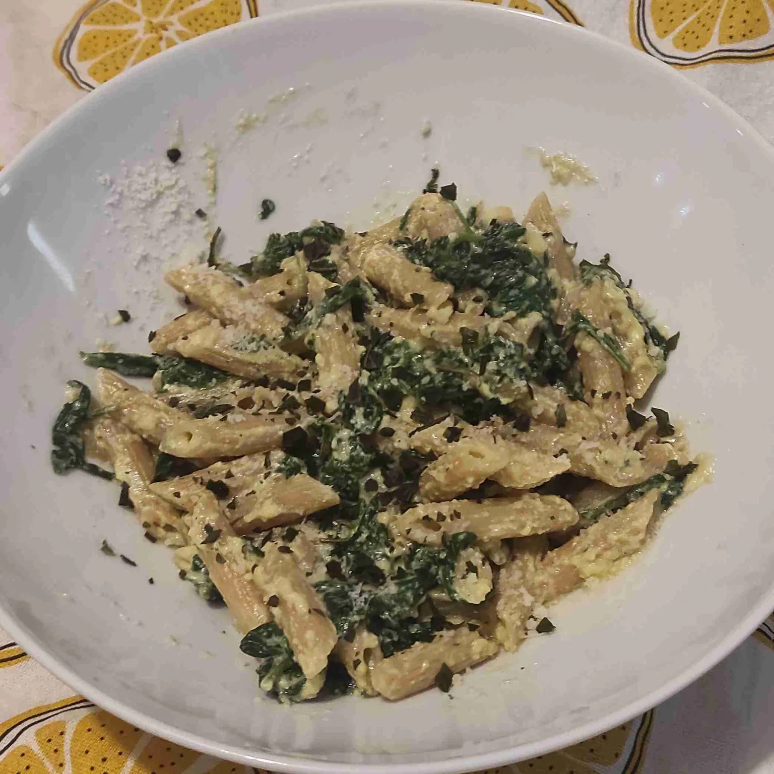 Pennes complètes à la florentine