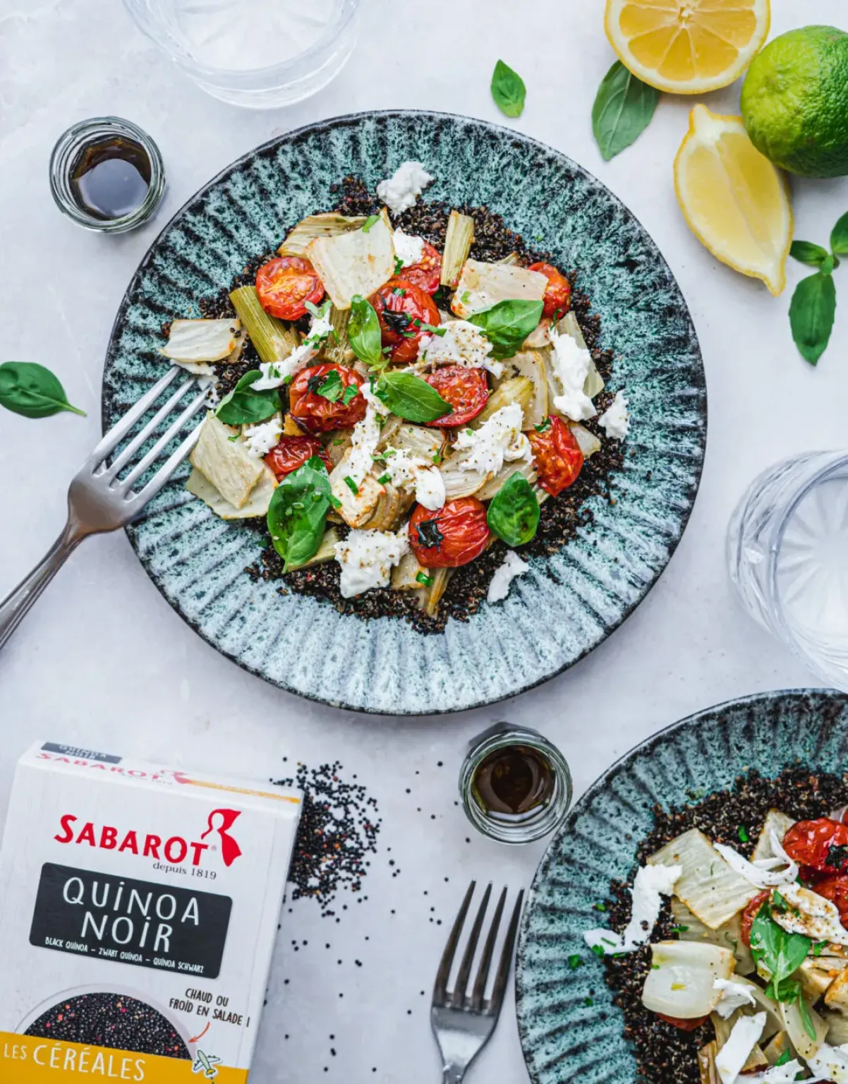 Salade de quinoa noir aux saveurs méditerranéennes