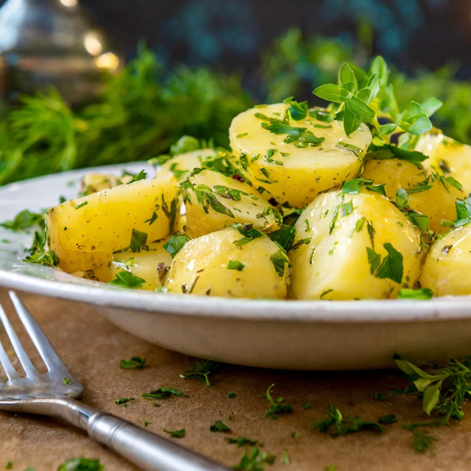 Salade de pommes de terre nouvelles aux herbes