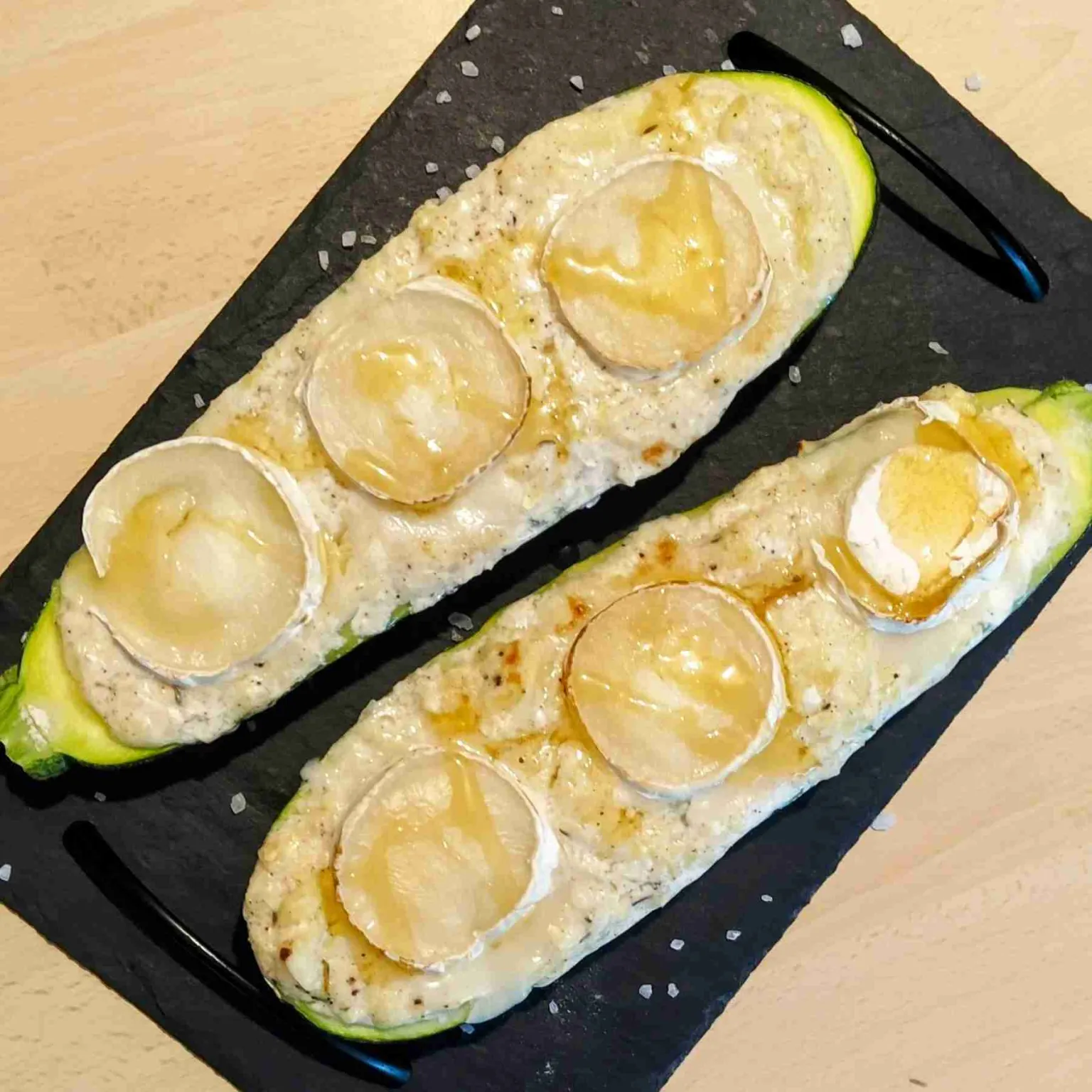 Courgettes au chèvre miel