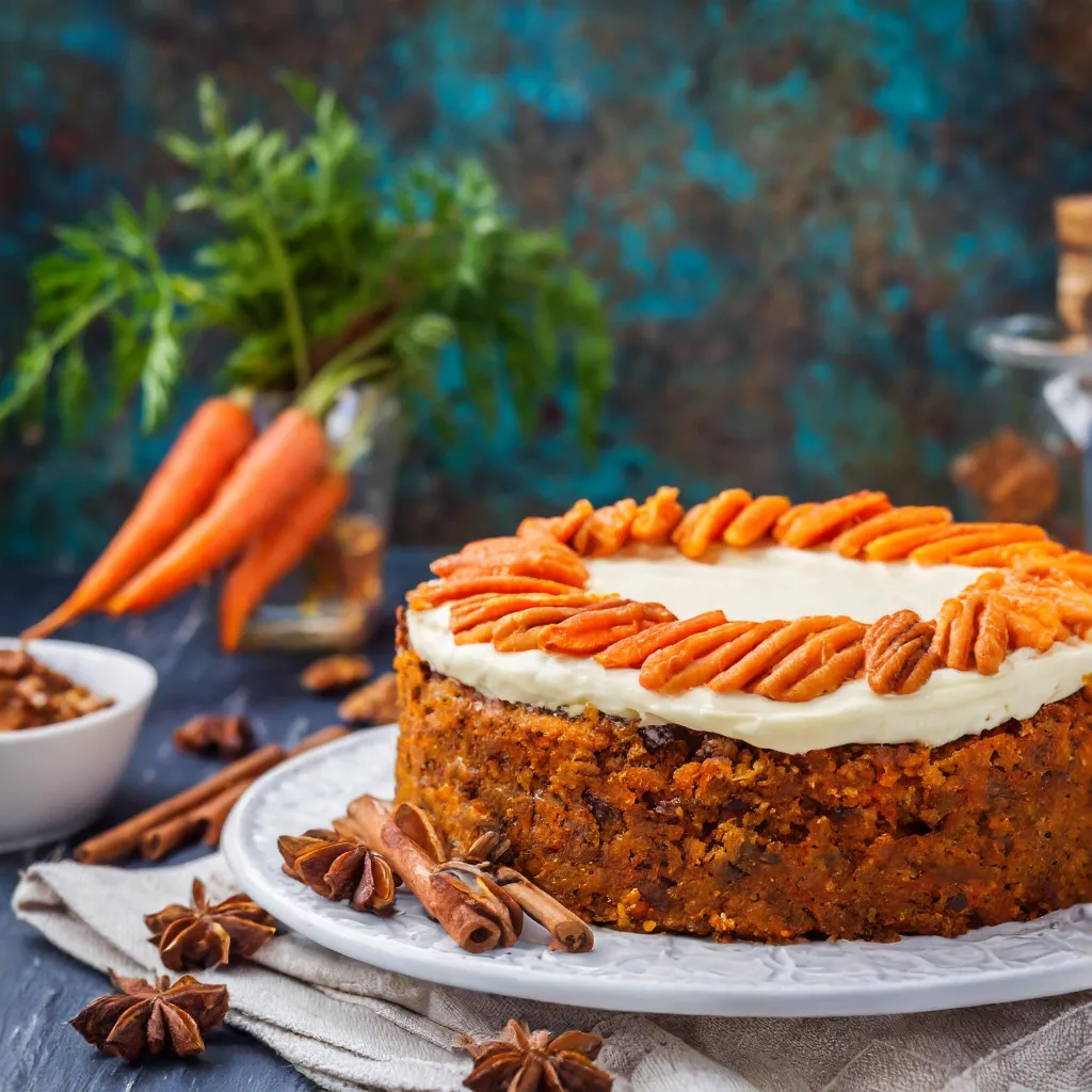 Gâteau aux carottes et noix de pécan