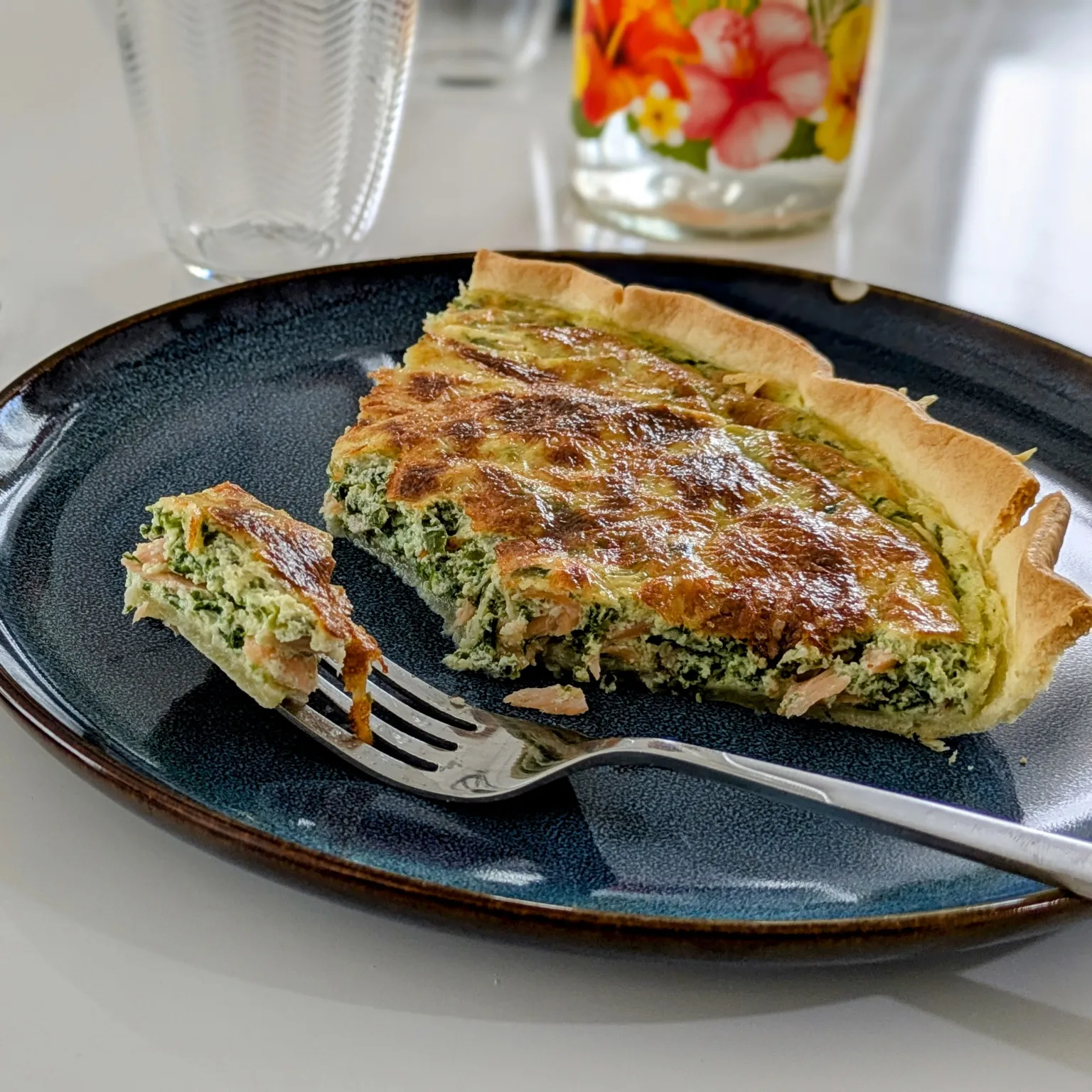Quiche saumon épinards