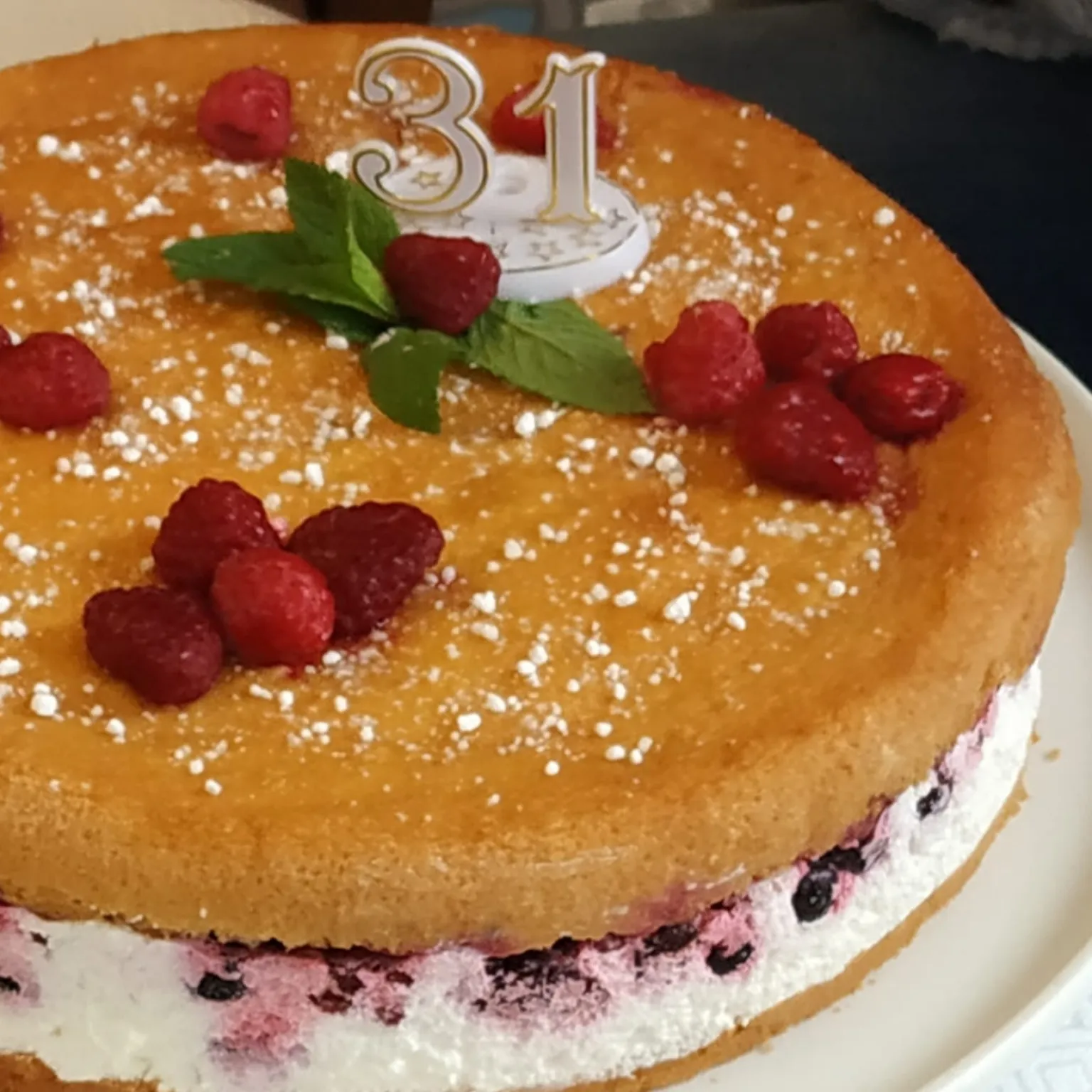 Gâteau aux framboises
