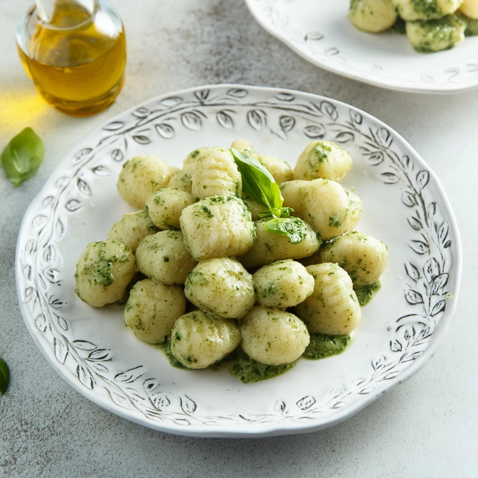 Gnocchi maison avec sauce aux épinards