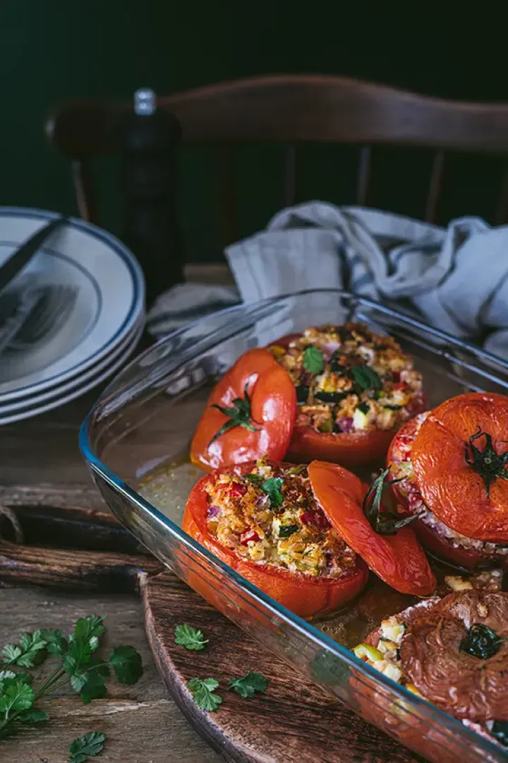 Tomates farcies au Petit Épeautre du Velay