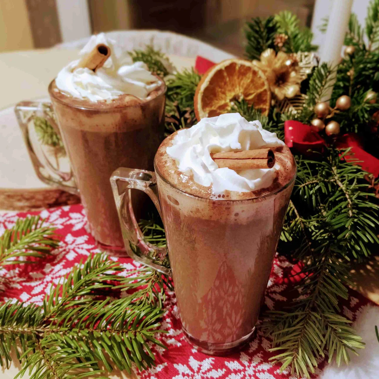 Chocolat chaud aux épices de Noël