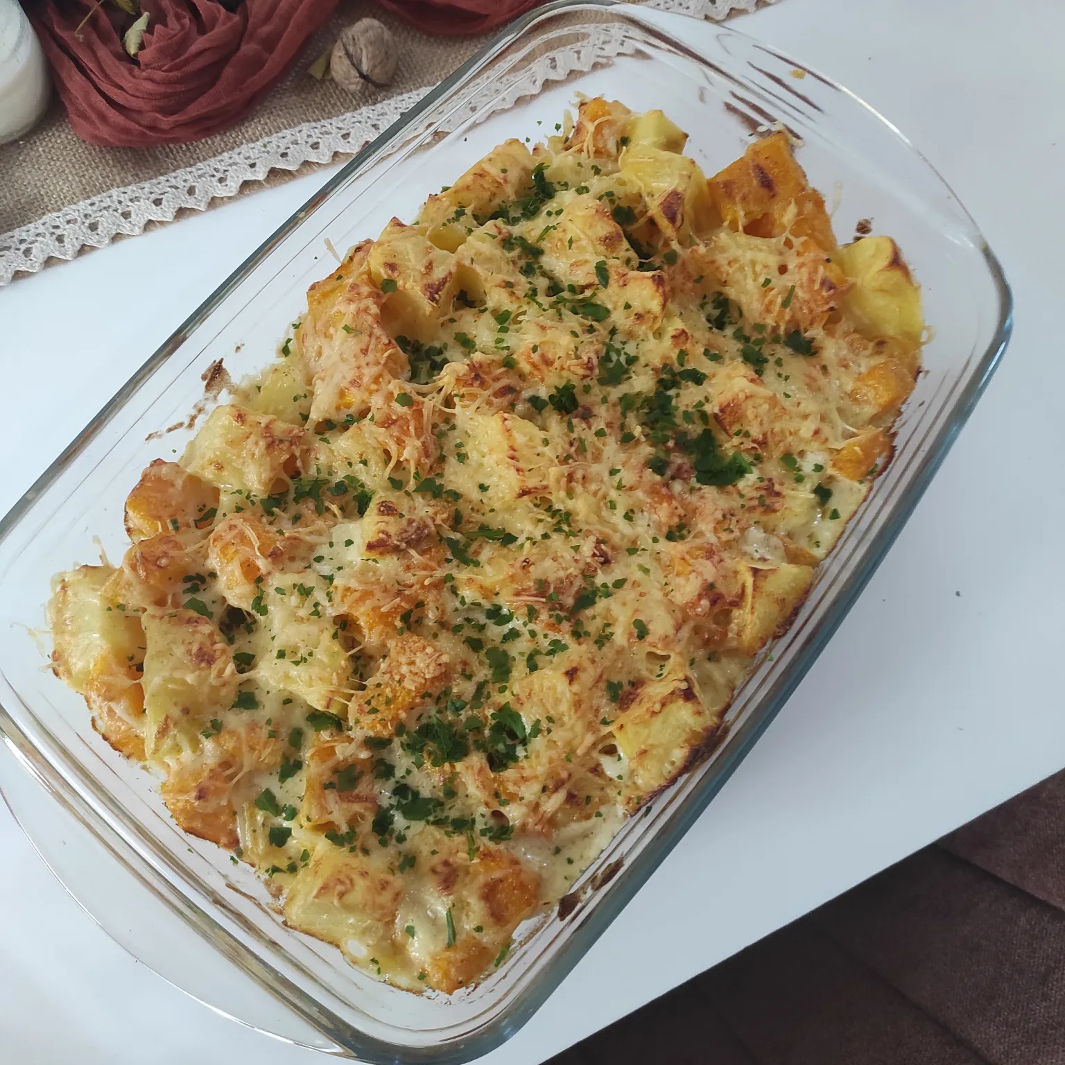 Gratin de butternut et de pommes de terre