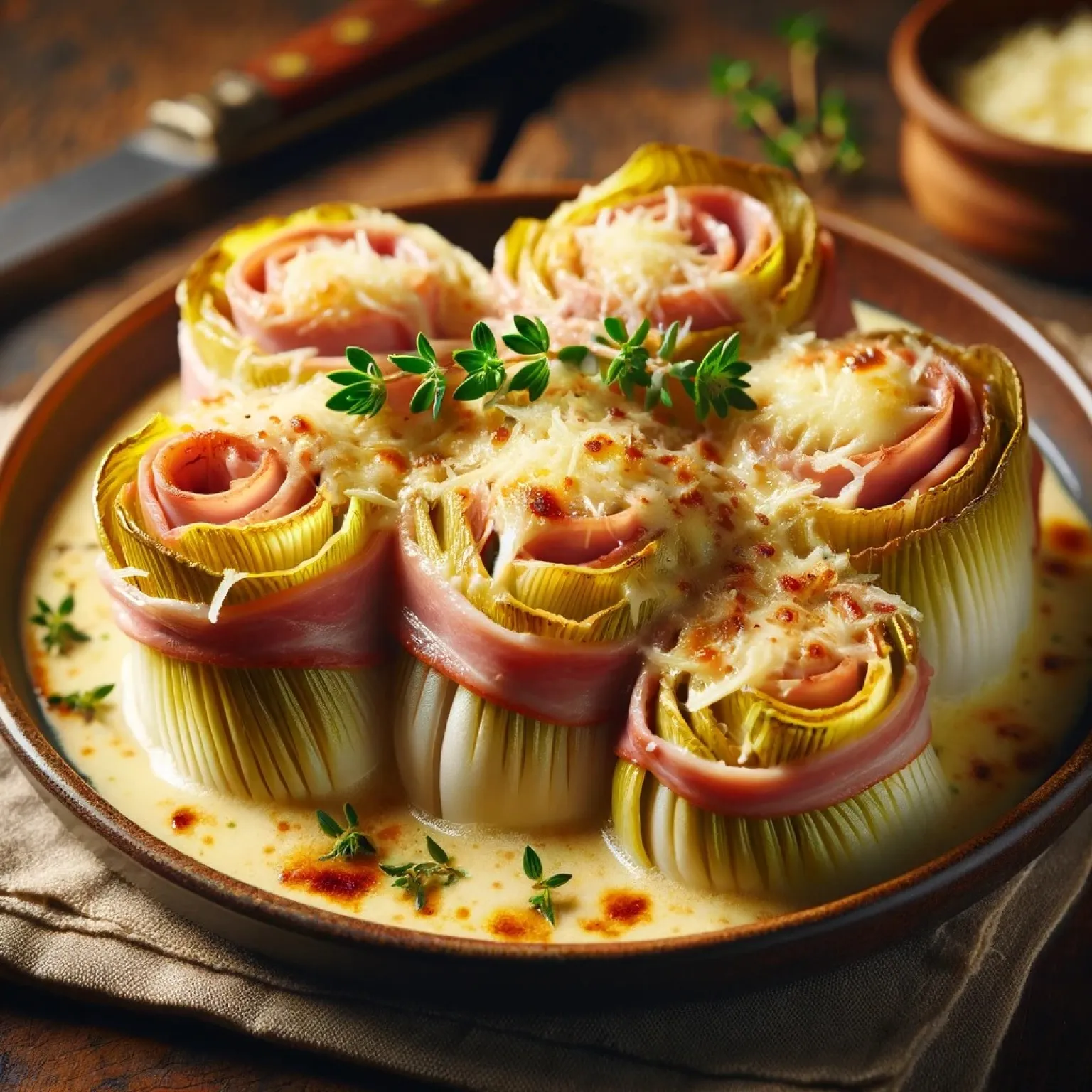 Endives au jambon / chicons au gratin