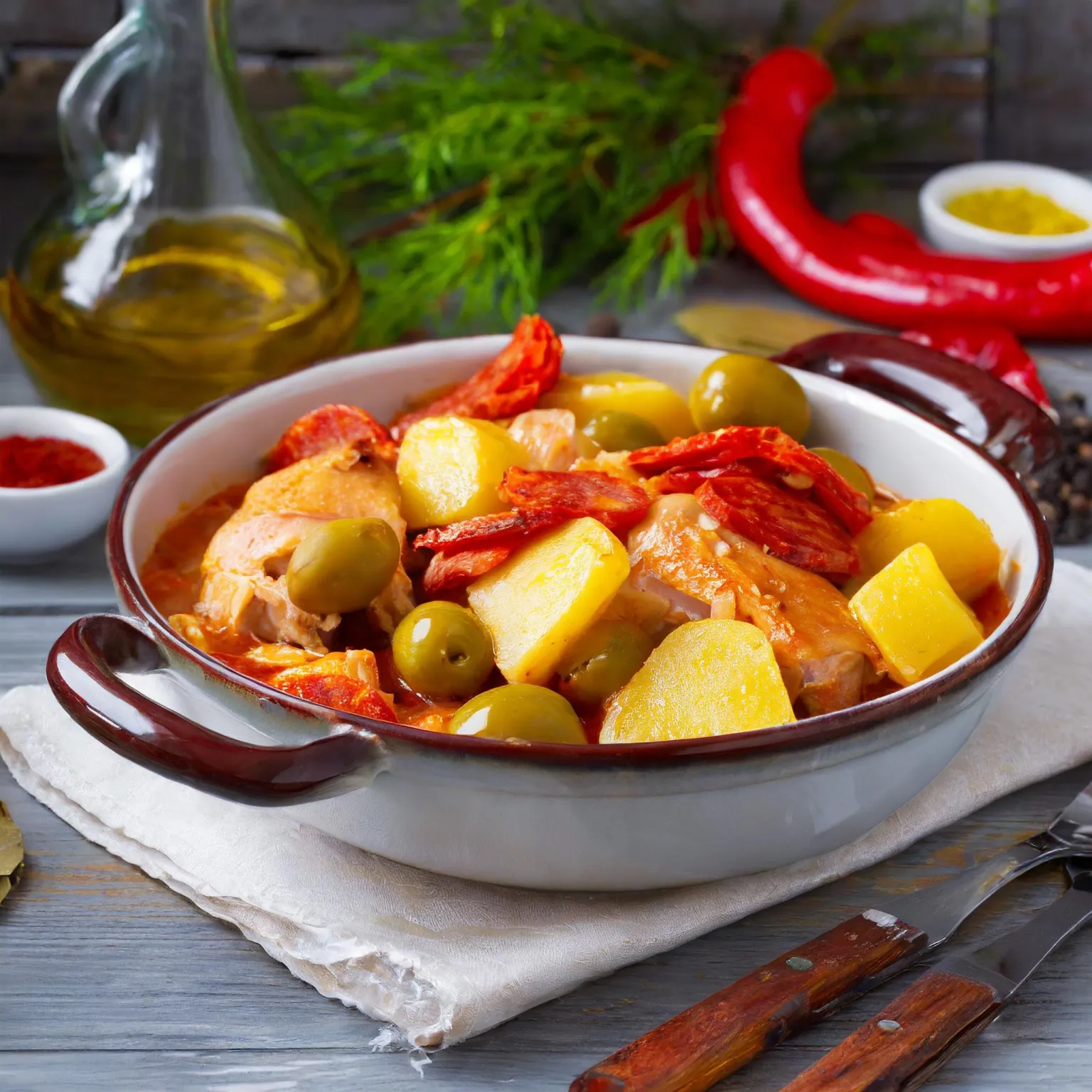 Poulet au chorizo