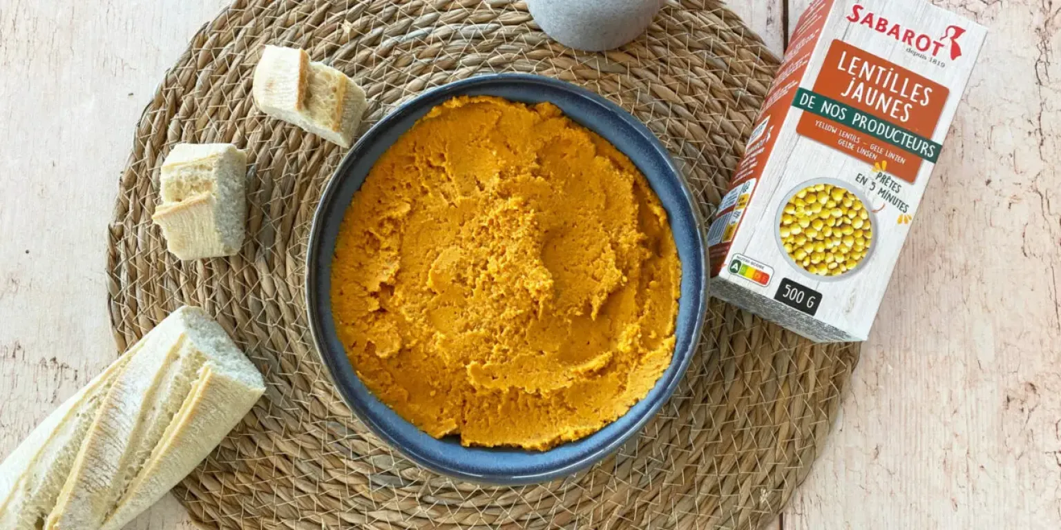 Tartinade de Lentilles Jaunes