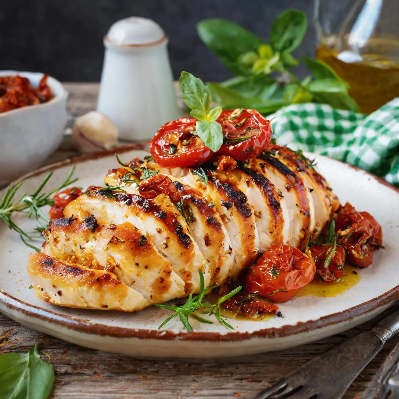 Poulet Hasselback à l'italienne