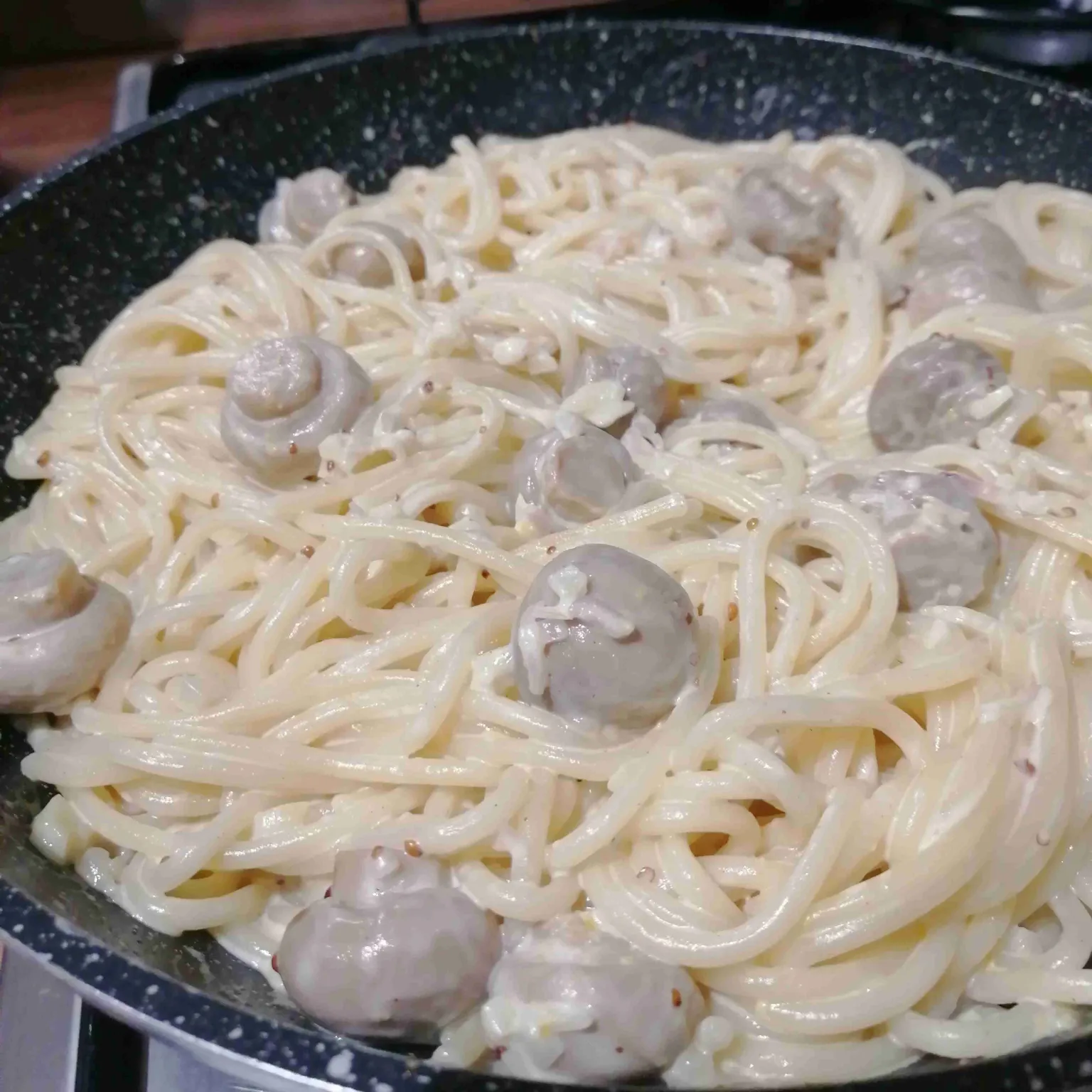 Spaghettis aux champignons