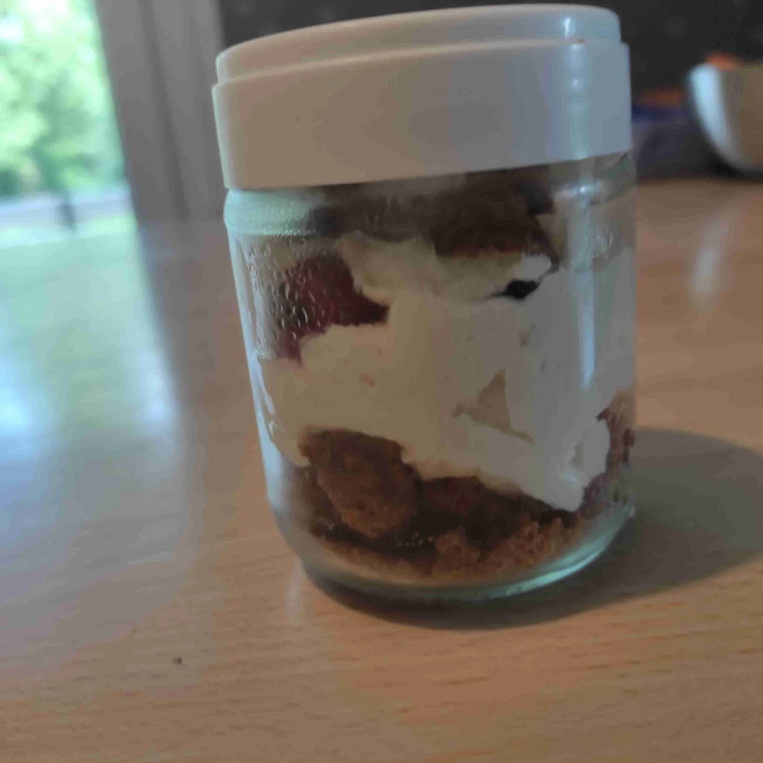 Verrine de tiramisu framboise/spéculoos sans oeufs