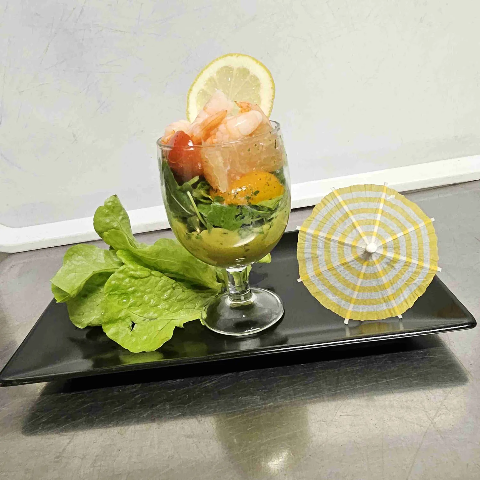 Verrine avocat crevettes