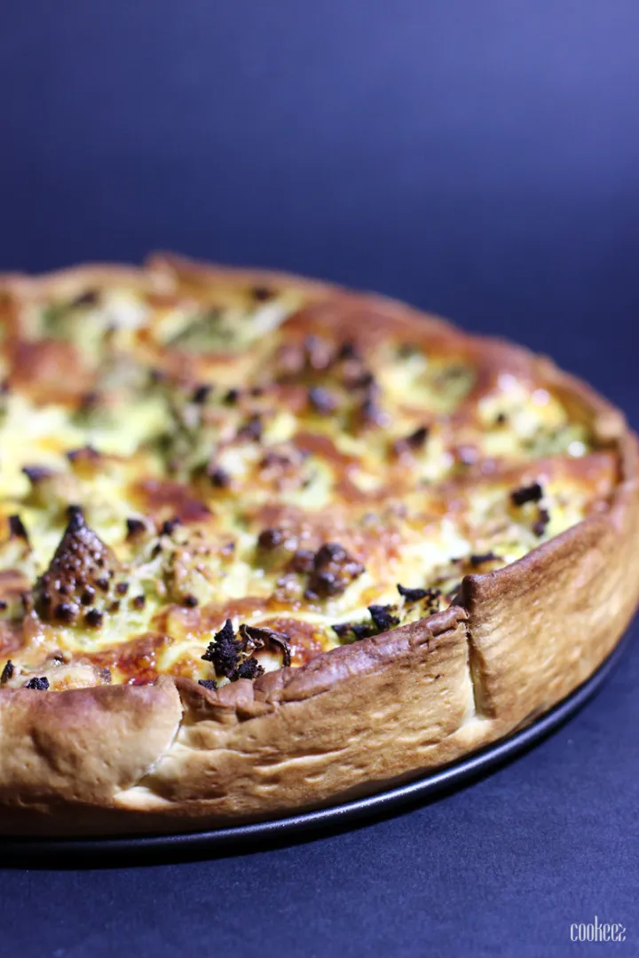 Quiche aux choux romanesco
