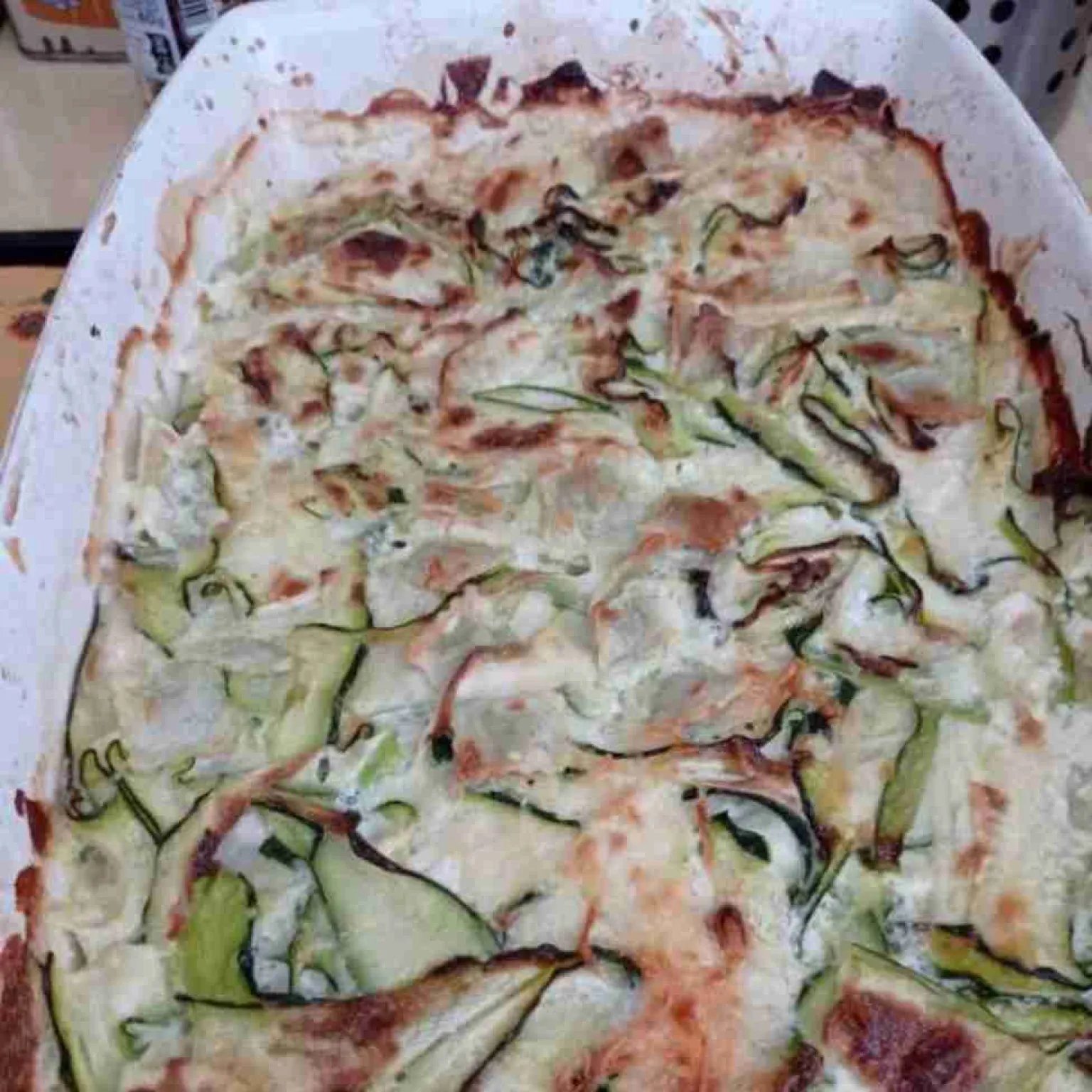 Gratin de courgettes aux ravioles
