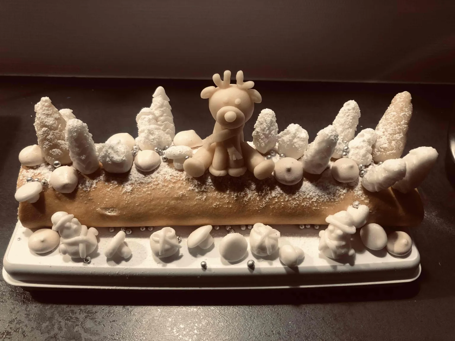 Bûche de noël framboise spéculos