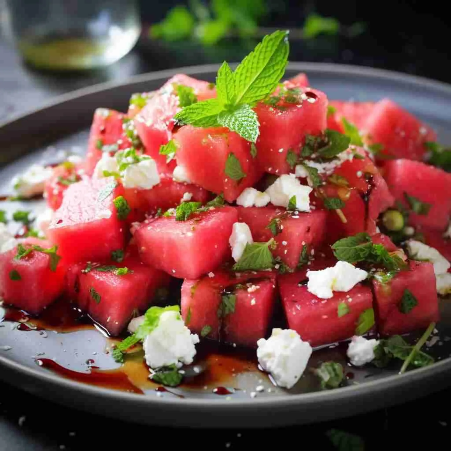 Salade de pastèque menthe feta
