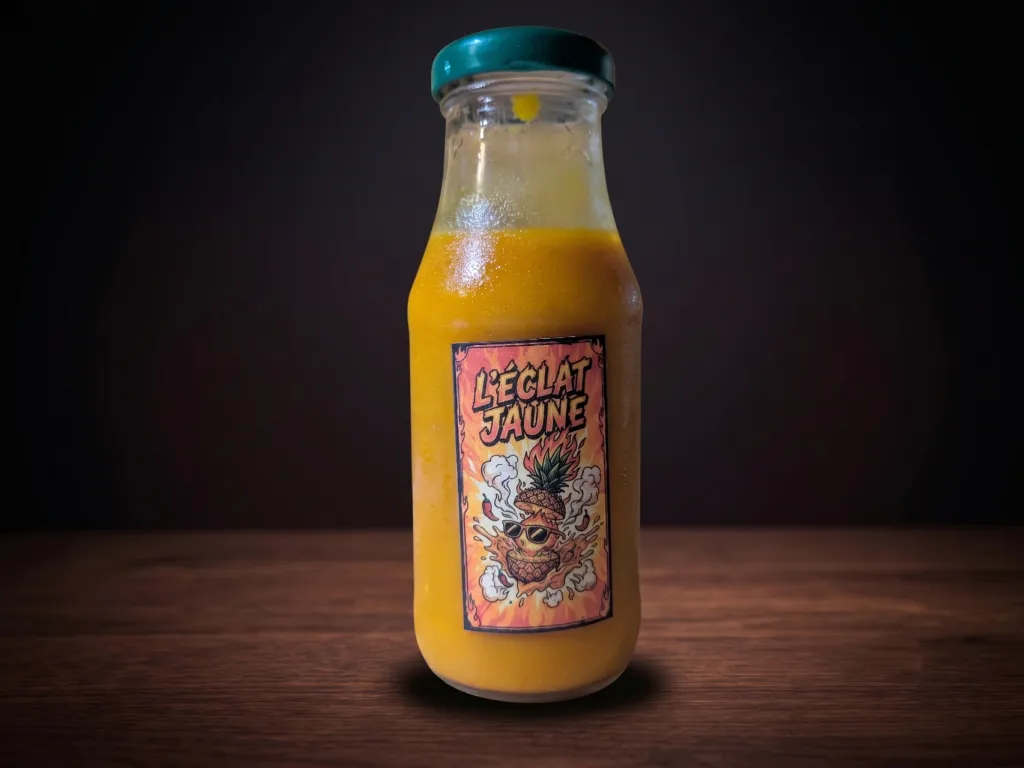 Sauce Piquante Moyenne "L'Éclat Jaune" Ananas et Curry
