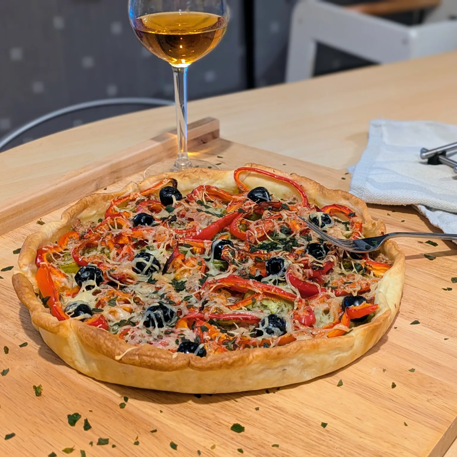Tarte fine d'été au thon