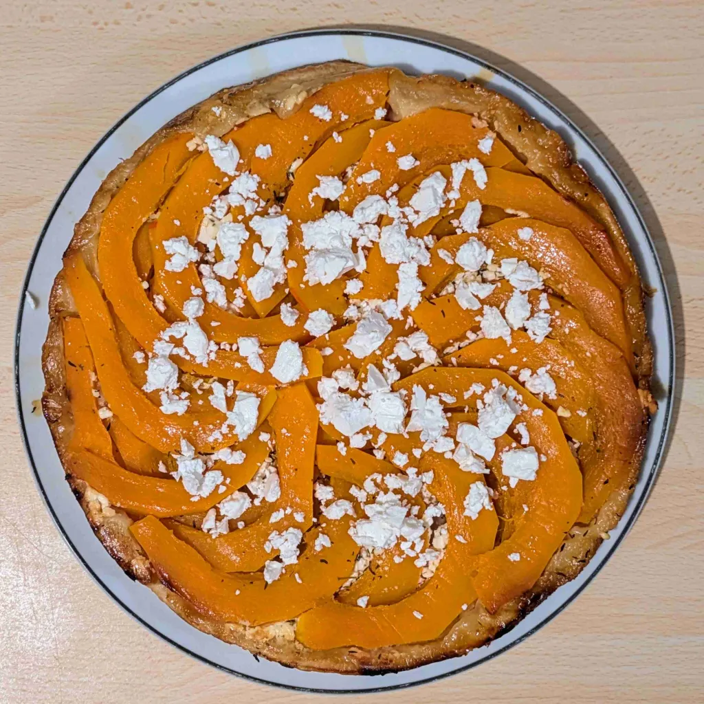 Tarte tatin au potimarron et à la fêta