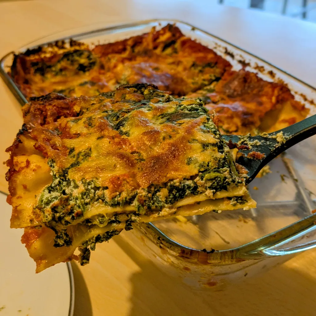 Lasagnes végétariennes aux épinards et ricotta