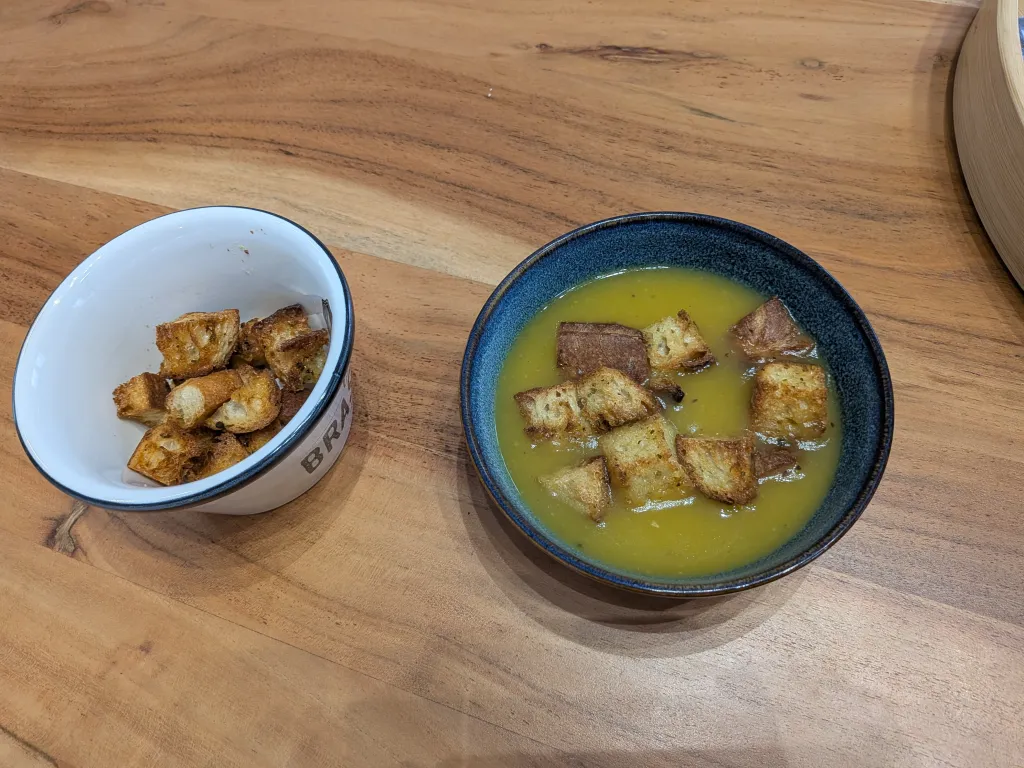 Soupe de pâtisson et carottes