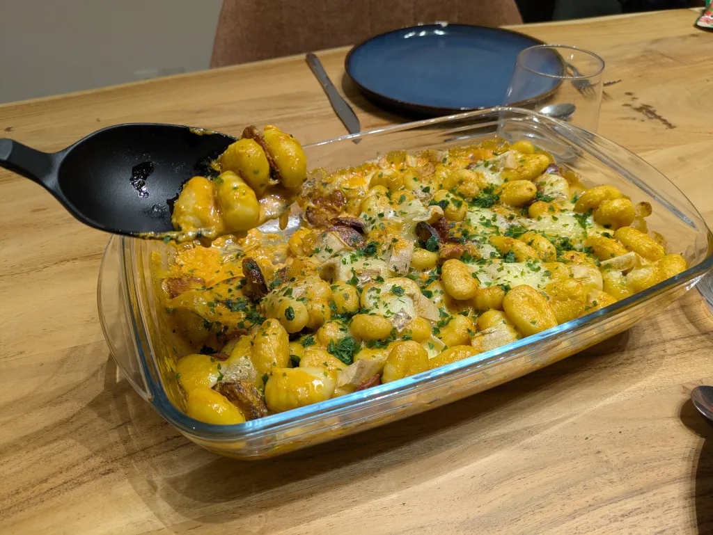 Gratin de Gnocchi au Saint-Nectaire et Chorizo