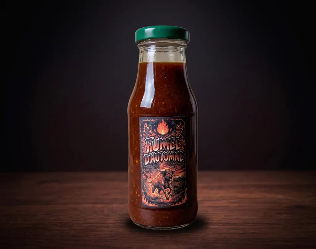 Sauce Piquante Moyenne "Fumée d'Automne" Style BBQ Texan